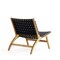 Manhattan Comfort Maintenon Leatherette Accent Chair in Black with Nature Feet ACCA03-NA - alternate 9
